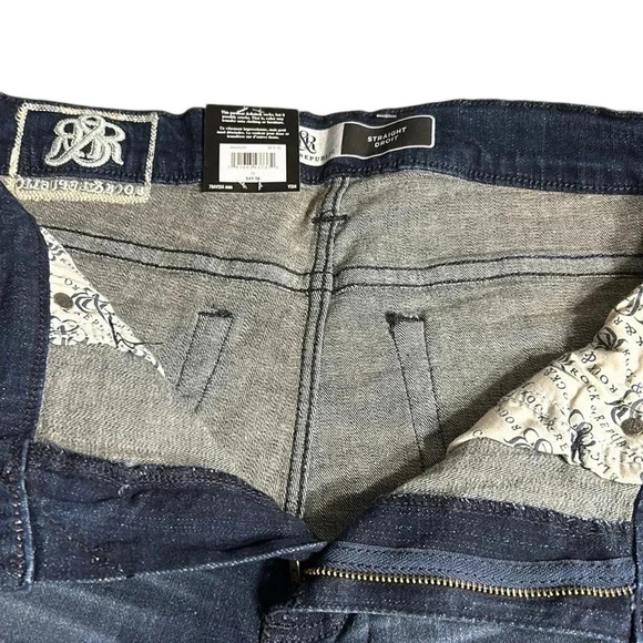 Y2K men straight jeans ,34x30 NWT manufactured fading ,Biker,streetwear,western - Picture 10 of 15